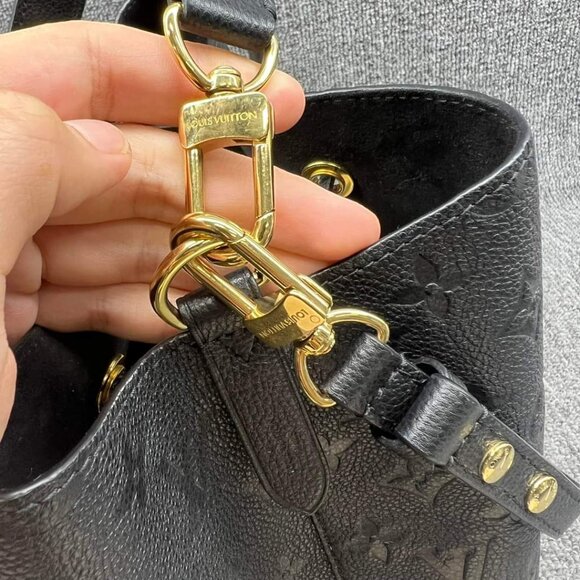100% Authentic Louis Vuitton NeoNoe Black Leather Satchel - Picture 5 of 16